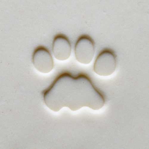 MKM Pottery Tools Scm 1 inch Medium Cat Paw Print Pottery Stamp